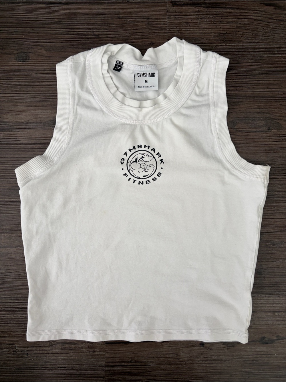 GYMSHARK LEGACY MIDI TANK WHITE WOMEN’S MEDIUM